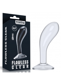 Прозрачный стимулятор простаты Flawless Clear Prostate Plug - 15 см. - Lovetoy - в Пушкино купить с доставкой