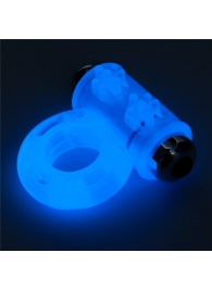 Голубое, светящееся в темноте эрекционное виброкольцо Lumino Play Vibrating Penis Ring - Lovetoy - в Пушкино купить с доставкой