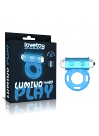 Голубое, светящееся в темноте эрекционное виброкольцо Lumino Play Vibrating Penis Ring - Lovetoy - в Пушкино купить с доставкой