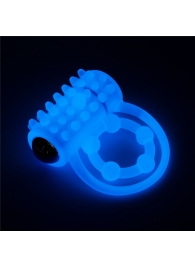 Голубое, светящееся в темноте виброкольцо Lumino Play Vibrating Penis Ring - Lovetoy - в Пушкино купить с доставкой