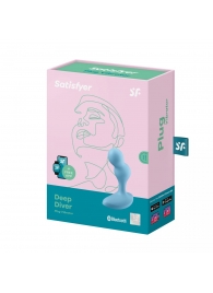Голубой анальный вибростимулятор Deep Driver - 11,2 см. - Satisfyer - в Пушкино купить с доставкой