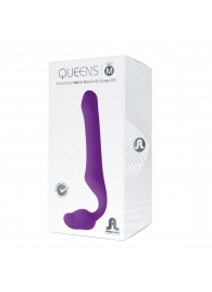 Лиловый безремневой страпон Queens M - Adrien Lastic - купить с доставкой в Пушкино