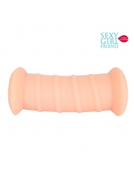 Телесный вибромастурбатор-вагина с комплектом эрекционных колец - Bior toys - в Пушкино купить с доставкой