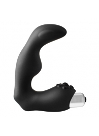 Черный вибромассажер простаты FantASStic Vibrating Prostate Massager - 11,3 см. - Dream Toys - в Пушкино купить с доставкой