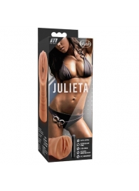 Мастурбатор-вагина цвета карамели Julieta с вибрацией - Blush Novelties - в Пушкино купить с доставкой