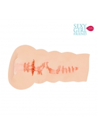 Мастурбатор-вагина телесного цвета с бороздками на внешней части - Bior toys - в Пушкино купить с доставкой