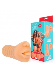 Телесный мастурбатор-ротик с высунутым язычком - Bior toys - в Пушкино купить с доставкой