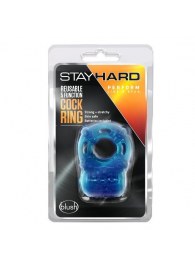 Голубое эрекционное виброкольцо Reusable 5 Function Cock Ring - Blush Novelties - в Пушкино купить с доставкой