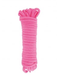 Розовая веревка для связывания Sweet Caress Rope - 10 метров - Sweet Caress - купить с доставкой в Пушкино