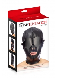 Маска-шлем с отверстием для рта и съемными шорами - Fetish Tentation - купить с доставкой в Пушкино