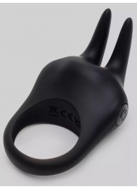 Черное эрекционное виброкольцо Sensation Rechargeable Vibrating Rabbit Love Ring - Fifty Shades of Grey - в Пушкино купить с доставкой