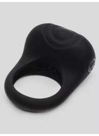 Черное эрекционное виброкольцо Sensation Rechargeable Vibrating Love Ring - Fifty Shades of Grey - в Пушкино купить с доставкой