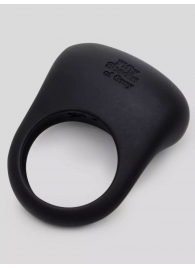 Черное эрекционное виброкольцо Sensation Rechargeable Vibrating Love Ring - Fifty Shades of Grey - в Пушкино купить с доставкой