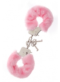 Металлические наручники с розовой меховой опушкой METAL HANDCUFF WITH PLUSH PINK - Dream Toys - купить с доставкой в Пушкино