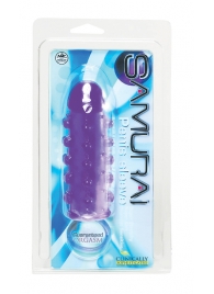 Закрытая фиолетовая насадка с пупырышками SAMURAI PENIS SLEEVE PURPLE - 14,5 см. - NMC - в Пушкино купить с доставкой