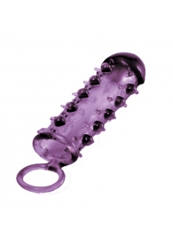 Закрытая фиолетовая насадка с пупырышками SAMURAI PENIS SLEEVE PURPLE - 14,5 см. - NMC - в Пушкино купить с доставкой