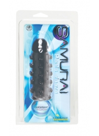 Дымчатая стимулирующая насадка с закрытой головкой SAMURAI PENIS SLEEVE BLACK - 14,5 см. - NMC - в Пушкино купить с доставкой
