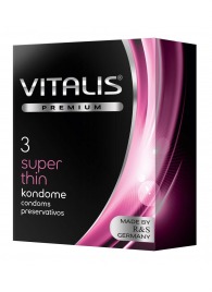 Ультратонкие презервативы VITALIS PREMIUM super thin - 3 шт. - Vitalis - купить с доставкой в Пушкино