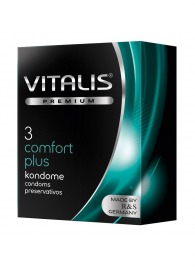 Контурные презервативы VITALIS PREMIUM comfort plus - 3 шт. - Vitalis - купить с доставкой в Пушкино