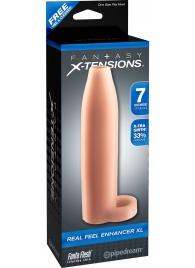 Телесная насадка Real Feel Enhancer XL - 17 см. - Pipedream - в Пушкино купить с доставкой