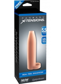 Насадка-расширитель с кольцом для подхвата мошонки Real Feel Enhancer - 14 см. - Pipedream - в Пушкино купить с доставкой