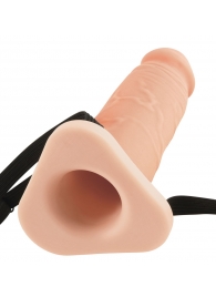 Телесный реалистичный фаллоимитатор с полостью Silicone Hollow Extension - 20 см. - Pipedream - купить с доставкой в Пушкино