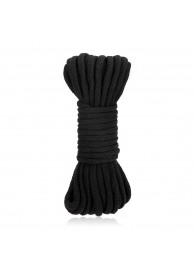 Черная хлопковая веревка для связывания Bondage Rope - 10 м. - Lux Fetish - купить с доставкой в Пушкино