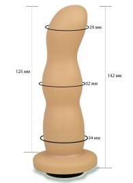 Телесная рельефная насадка Harness - 14,2 см. - LOVETOY (А-Полимер) - купить с доставкой в Пушкино