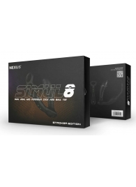 Черный вибромассажер простаты Nexus Simul8 Stroker Edition с кольцами для пениса и мошонки - Nexus Range - в Пушкино купить с доставкой