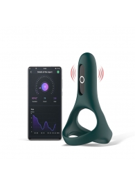 Изумрудное виброкольцо Magic Motion Rise с подхватом мошонки - Magic Motion - в Пушкино купить с доставкой