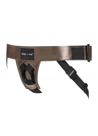 Бронзовый пояс для насадок Curious Harness - Strap-on-me - купить с доставкой в Пушкино