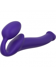 Фиолетовый безремневой страпон Silicone Bendable Strap-On - size S - Strap-on-me - купить с доставкой в Пушкино