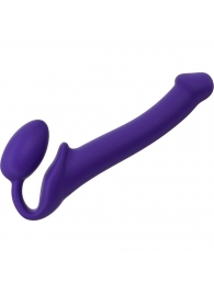 Фиолетовый безремневой страпон Silicone Bendable Strap-On - size M - Strap-on-me - купить с доставкой в Пушкино