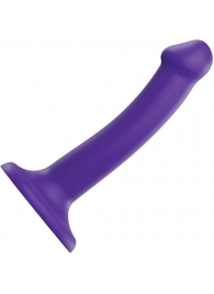 Фиолетовый фаллоимитатор-насадка Strap-On-Me Dildo Dual Density size S - 17 см. - Strap-on-me - купить с доставкой в Пушкино