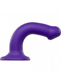 Фиолетовый фаллоимитатор-насадка Strap-On-Me Dildo Dual Density size M - 18 см. - Strap-on-me - купить с доставкой в Пушкино