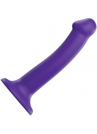 Фиолетовый фаллоимитатор-насадка Strap-On-Me Dildo Dual Density size M - 18 см. - Strap-on-me - купить с доставкой в Пушкино