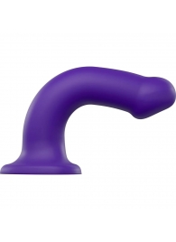 Фиолетовый фаллоимитатор-насадка Strap-On-Me Dildo Dual Density size L - 19 см. - Strap-on-me - купить с доставкой в Пушкино