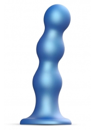Голубая насадка Strap-On-Me Dildo Plug Balls size S - Strap-on-me - купить с доставкой в Пушкино