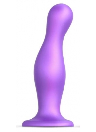 Фиолетовая насадка Strap-On-Me Dildo Plug Curvy size L - Strap-on-me - купить с доставкой в Пушкино