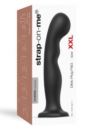 Черная насадка Strap-On-Me Dildo Plug P G size XXL - Strap-on-me - купить с доставкой в Пушкино