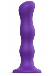Фиолетовая насадка Strap-On-Me Dildo Geisha Balls size M - Strap-on-me - купить с доставкой в Пушкино