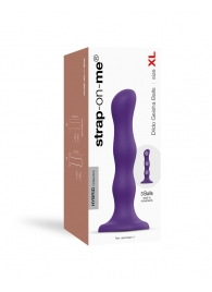 Фиолетовая насадка Strap-On-Me Dildo Geisha Balls size XL - Strap-on-me - купить с доставкой в Пушкино