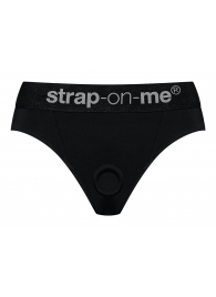 Черные трусики для насадок Heroine Lingerie Harness - size M - Strap-on-me - купить с доставкой в Пушкино