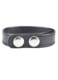 Кольцо на пенис SNAP COCK RING из искусственной кожи на клепках - BlueLine - в Пушкино купить с доставкой