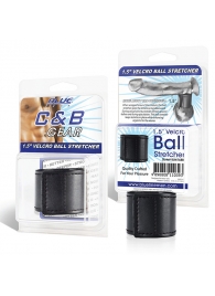 Хомут-утяжка для мошонки из искусственной кожи на липучке VELCRO BALL STRETCHER- 4 см. - BlueLine - в Пушкино купить с доставкой