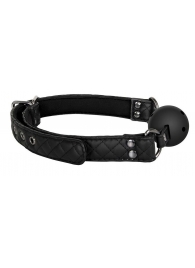Черный кляп-шарик BALL GAG DIAMOND - Dream Toys - купить с доставкой в Пушкино