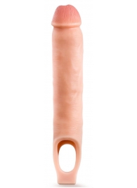 Телесная насадка-удлинитель 11.5 Inch Silicone Cock Sheath Penis Extender - 29,2 см. - Blush Novelties - в Пушкино купить с доставкой