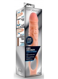 Телесная насадка на пенис 9 Inch Cock Sheath Extender - 22,2 см. - Blush Novelties - в Пушкино купить с доставкой
