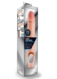 Телесная насадка на пенис 10 Inch Cock Sheath Extender - 25 см. - Blush Novelties - в Пушкино купить с доставкой