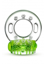 Зеленое эрекционное виброкольцо Arouser Vibrating C-Ring - Blush Novelties - в Пушкино купить с доставкой